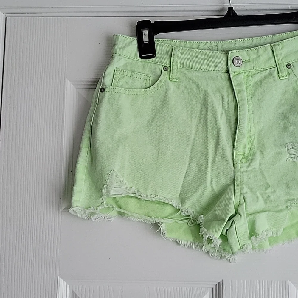 NOBO High Rise Distressed Denim Shorts